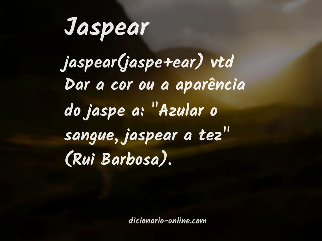 Significado de jaspear