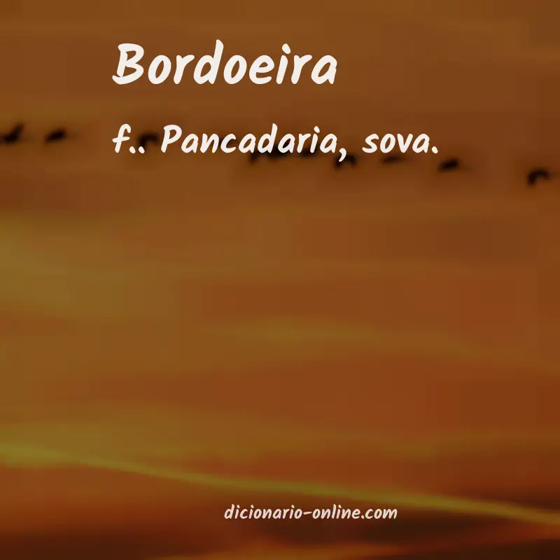 Significado de bordoeira