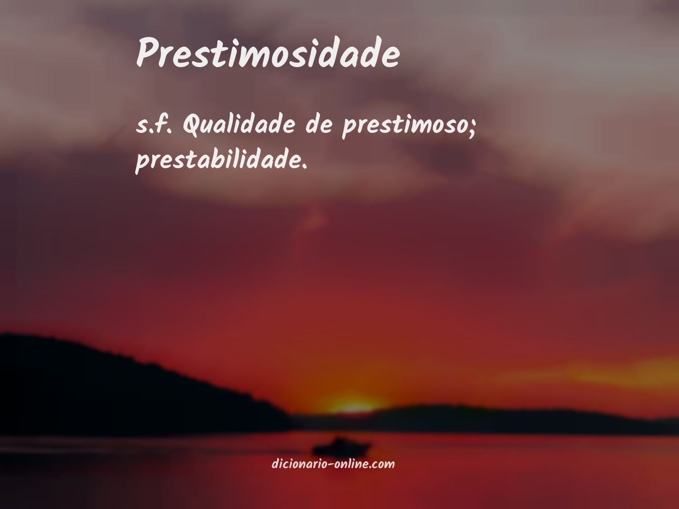 Significado de prestimosidade