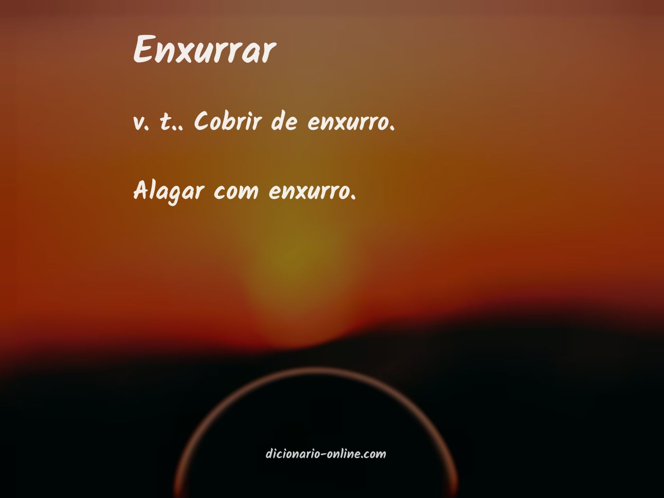 Significado de enxurrar