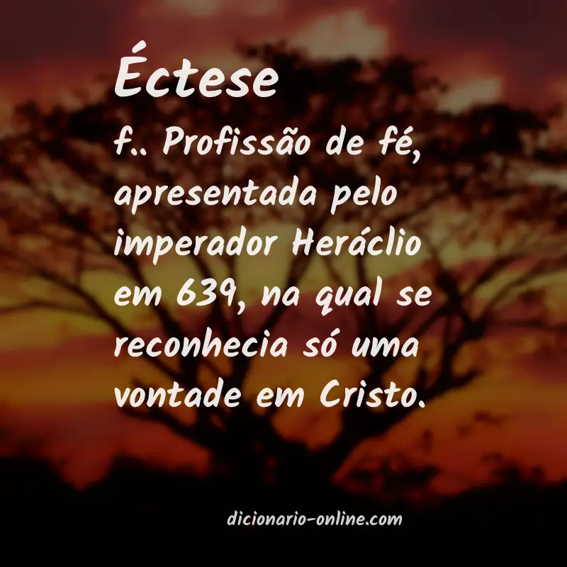 Significado de éctese