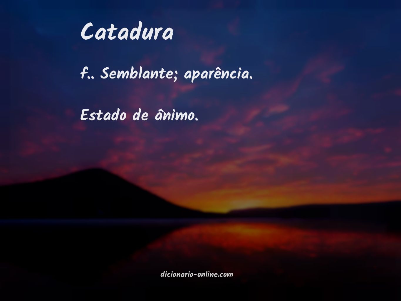 Significado de catadura