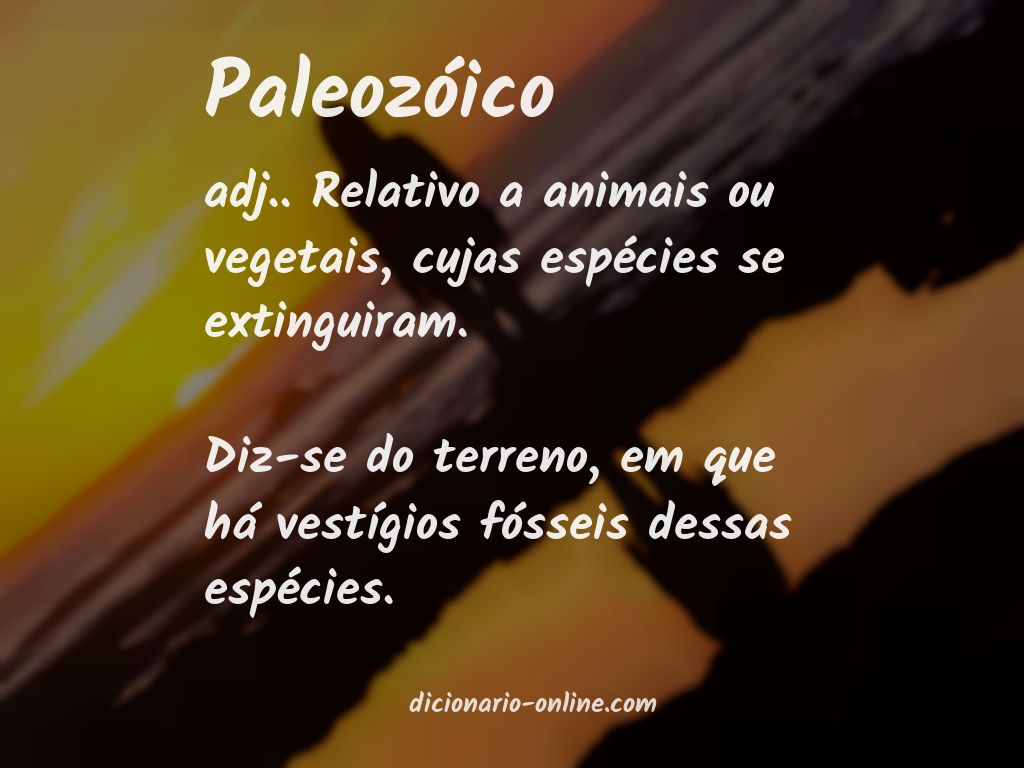 Significado de paleozóico