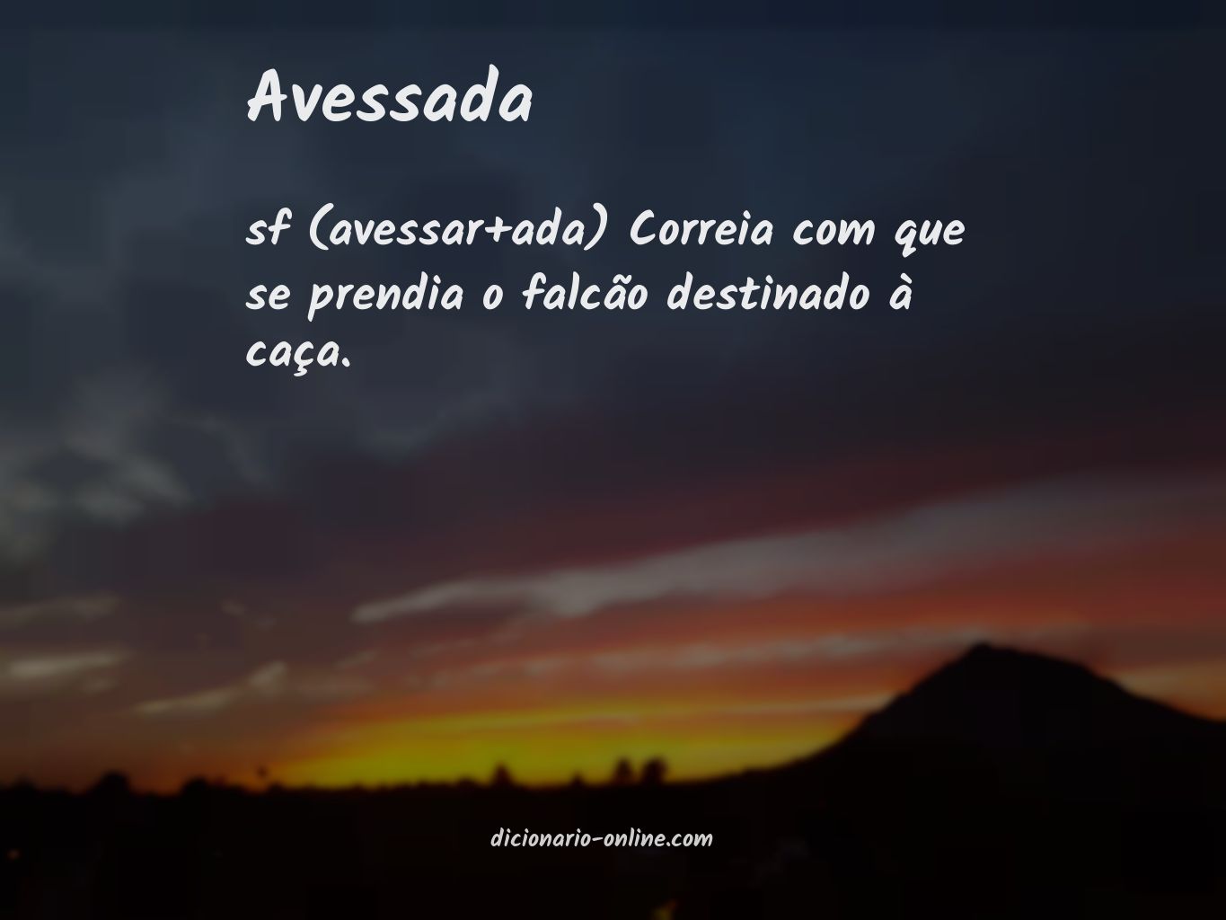 Significado de avessada