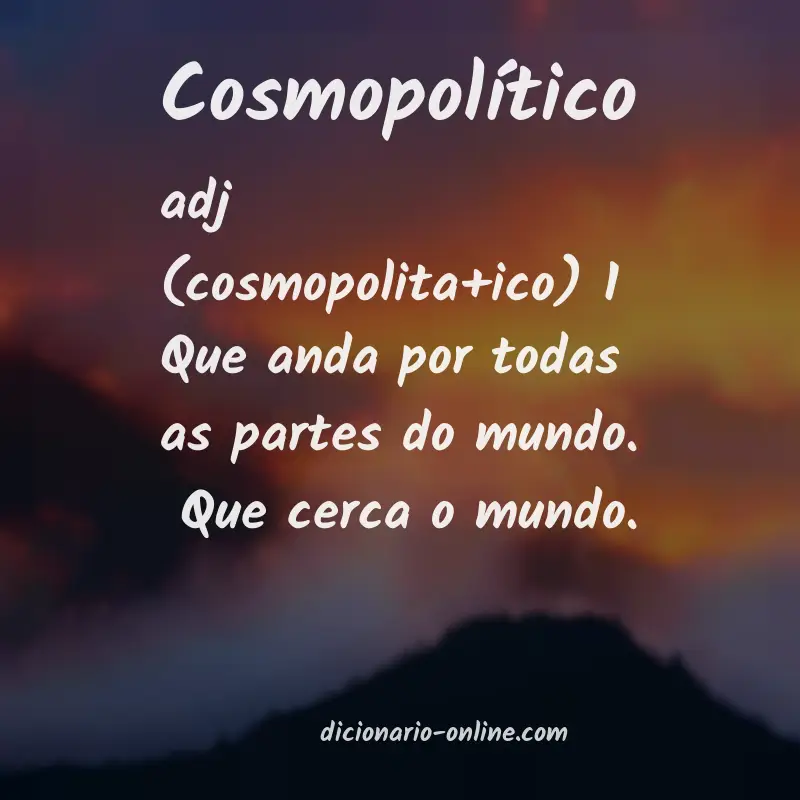 Significado de cosmopolítico