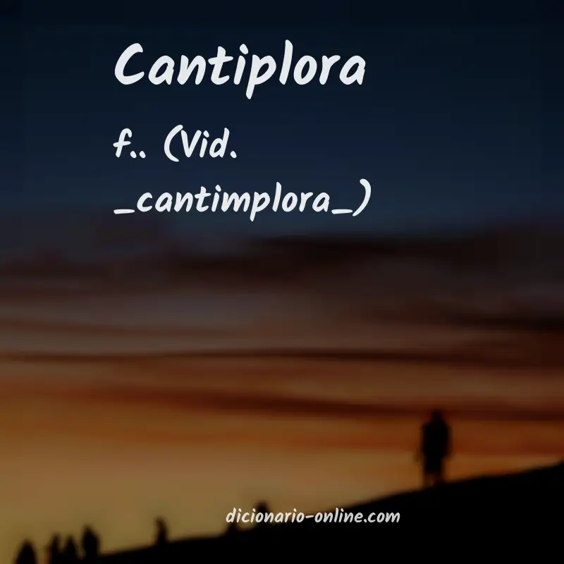 Significado de cantiplora