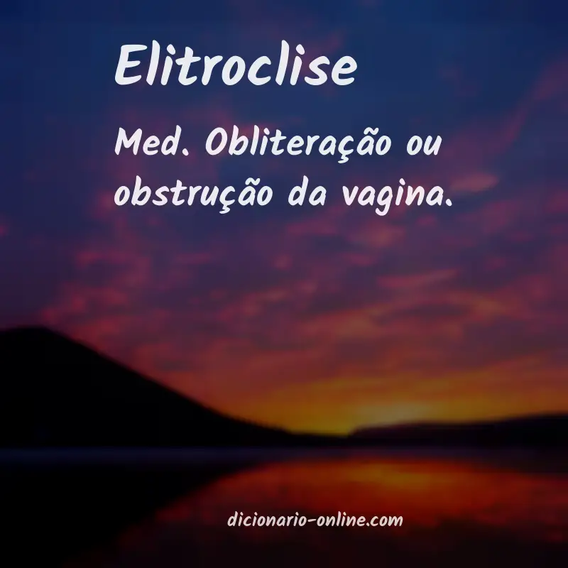 Significado de elitroclise