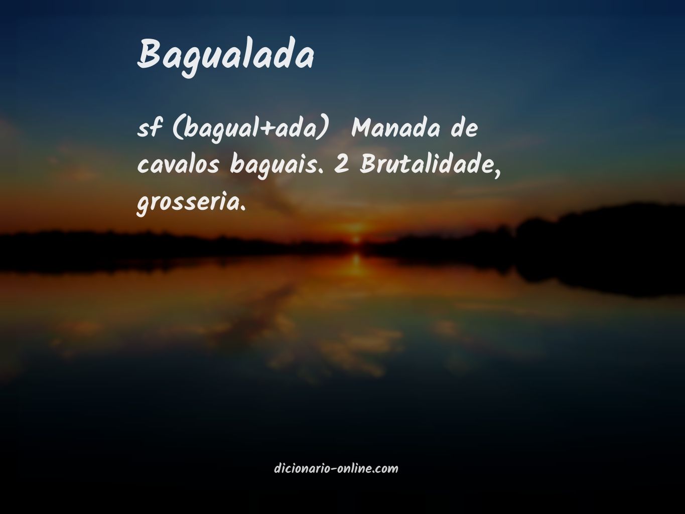 Significado de bagualada