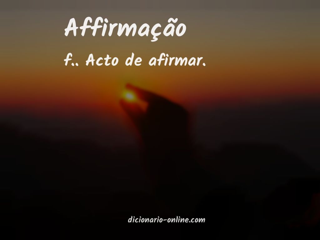 Significado de affirmação