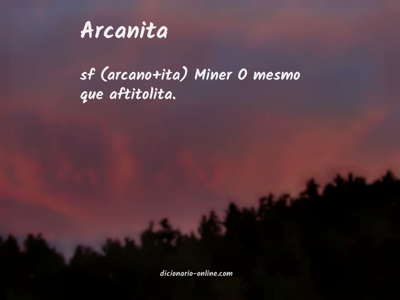 Significado de arcanita