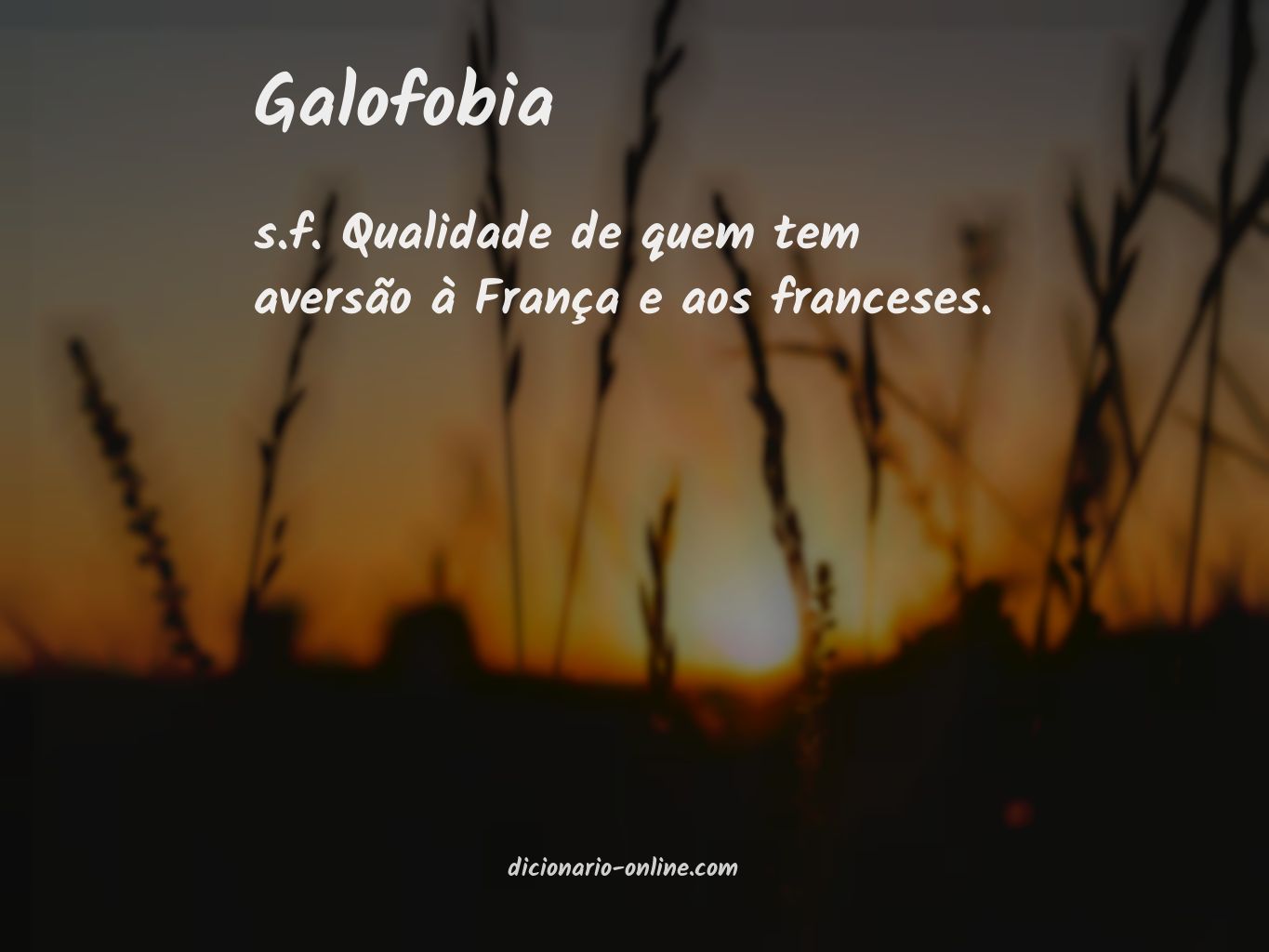 Significado de galofobia