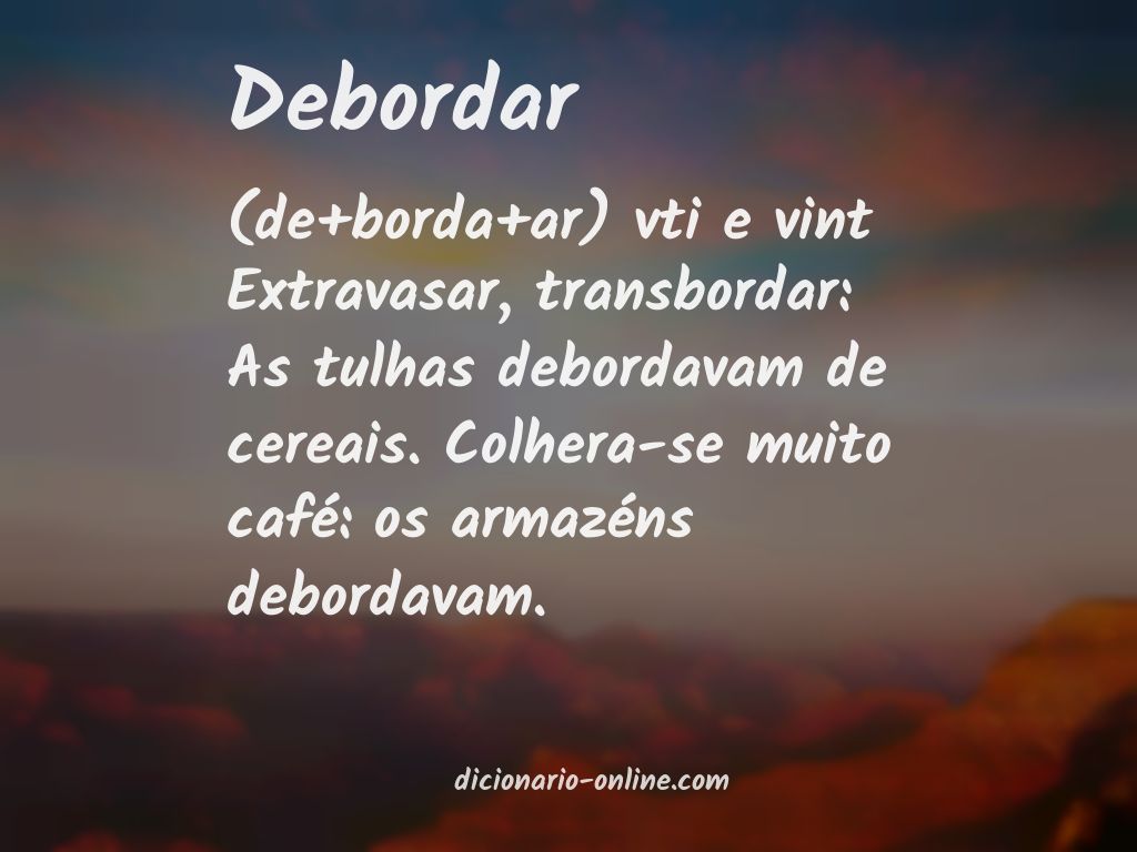 Significado de debordar