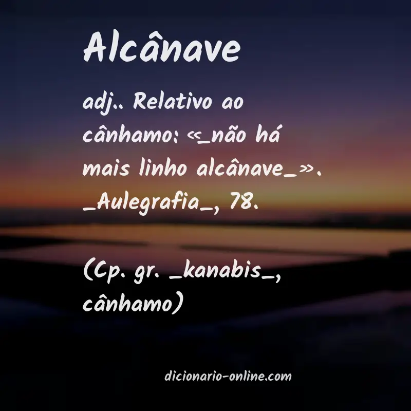 Significado de alcânave