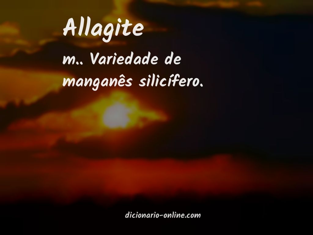 Significado de allagite