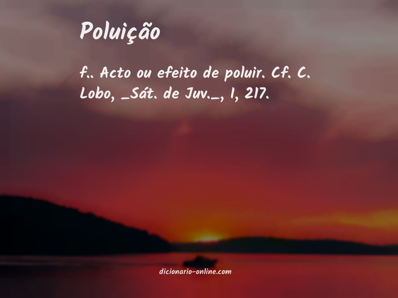 Significado de poluição