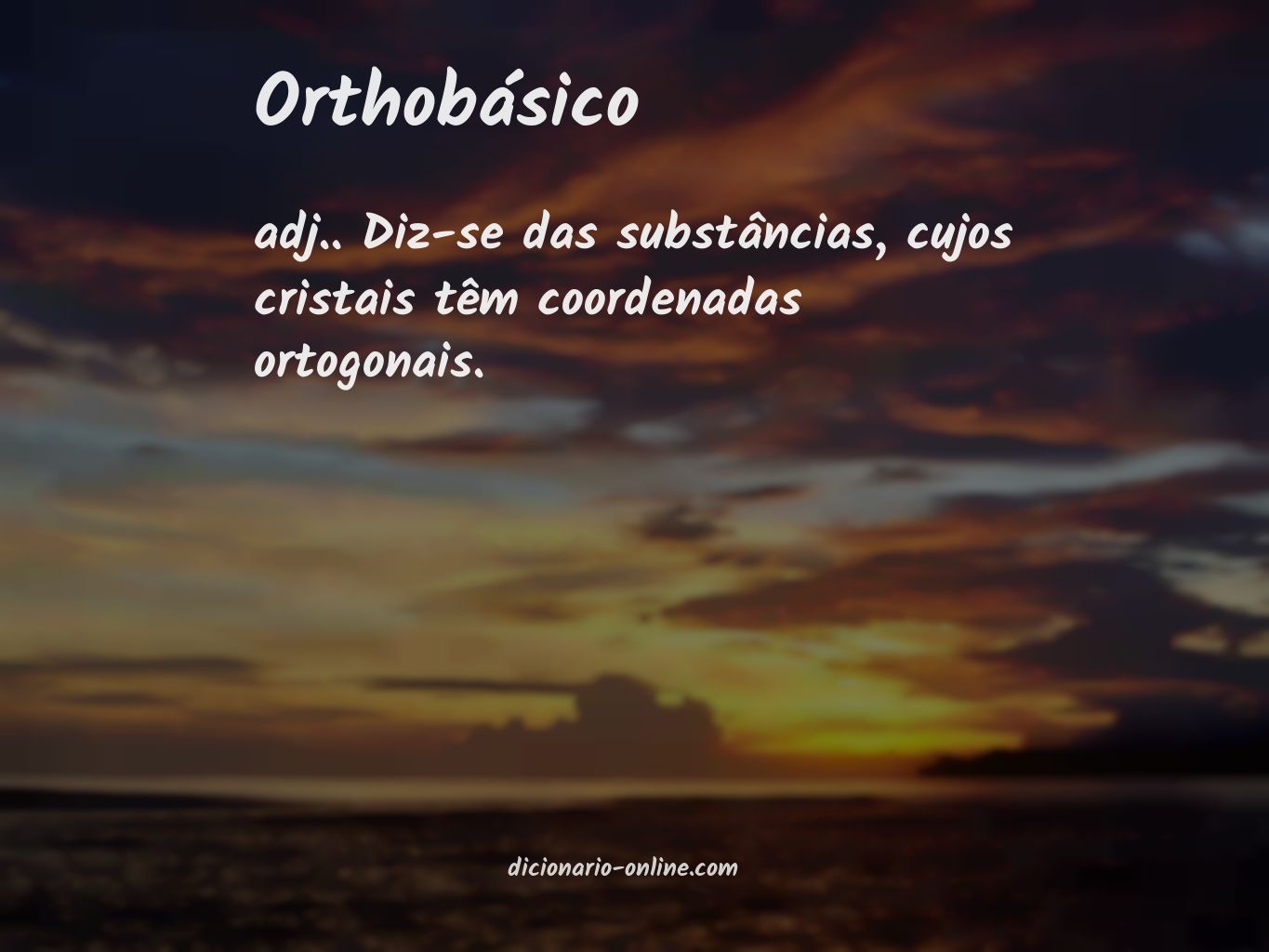 Significado de orthobásico