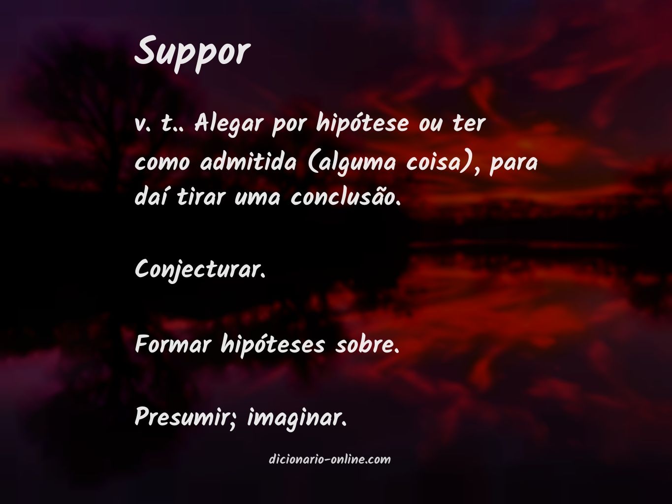 Significado de suppor