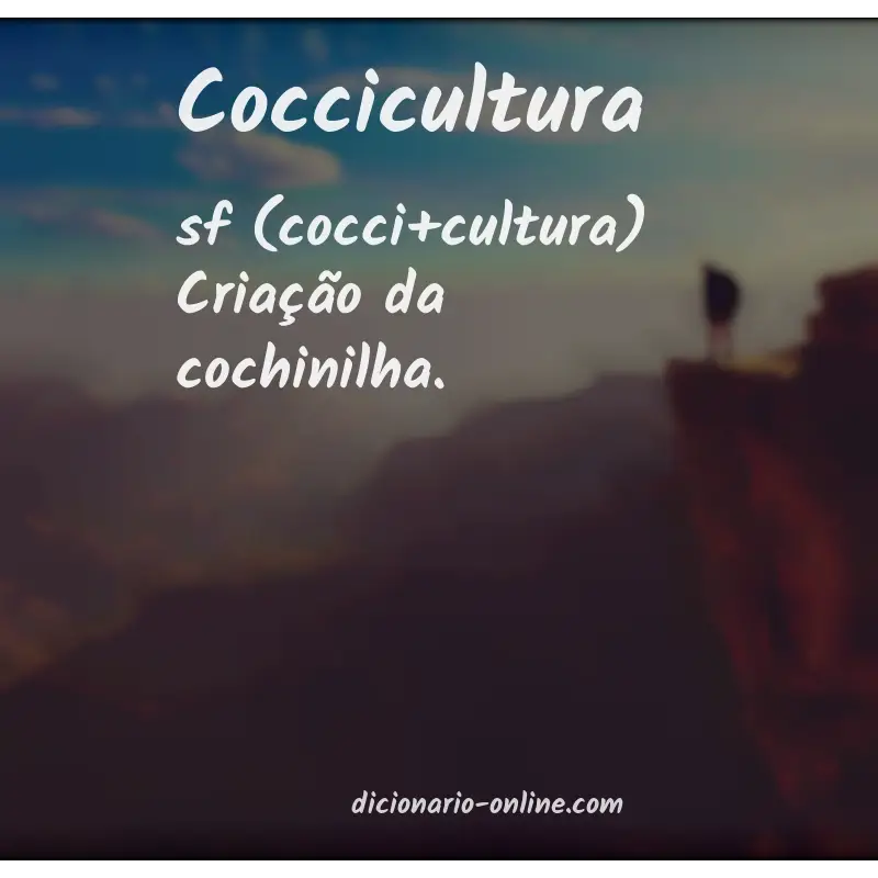 Significado de coccicultura