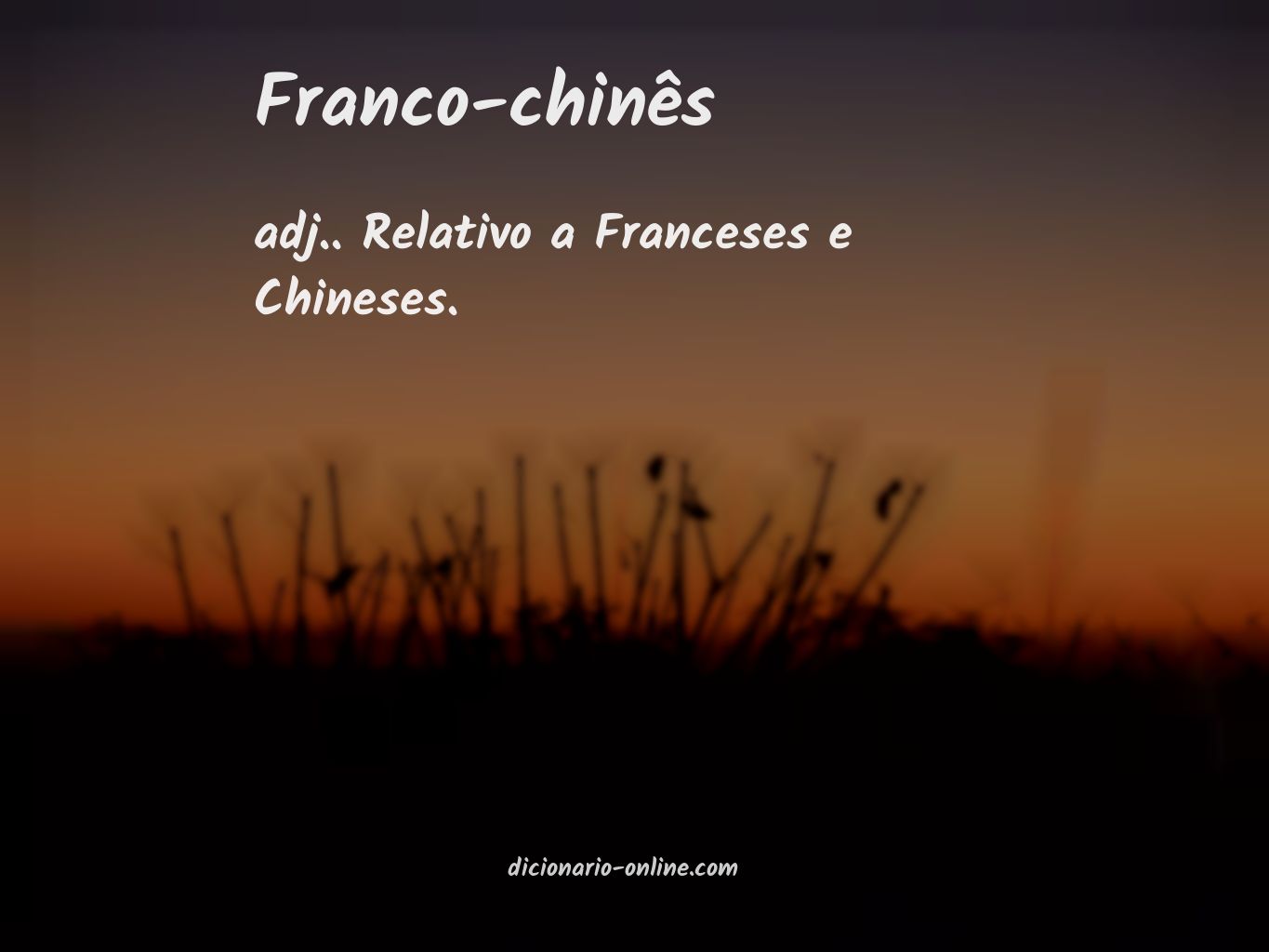 Significado de franco-chinês