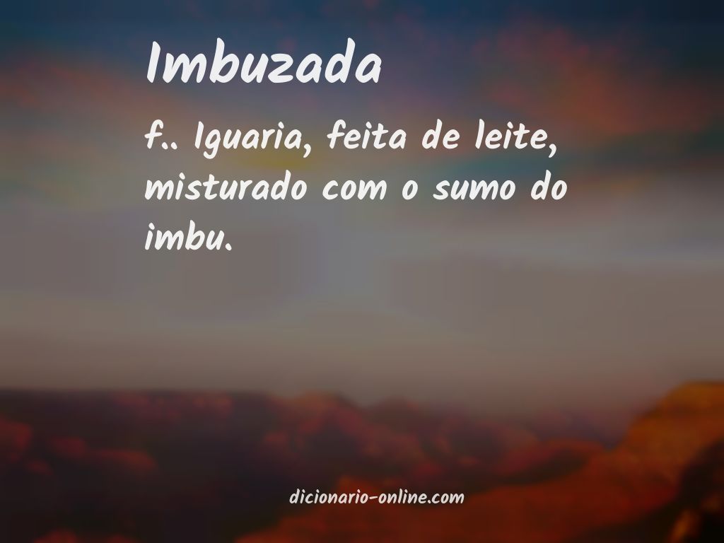 Significado de imbuzada