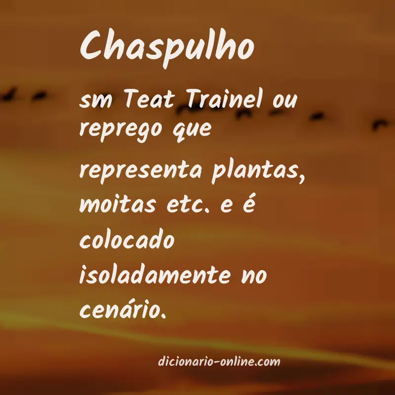 Significado de chaspulho