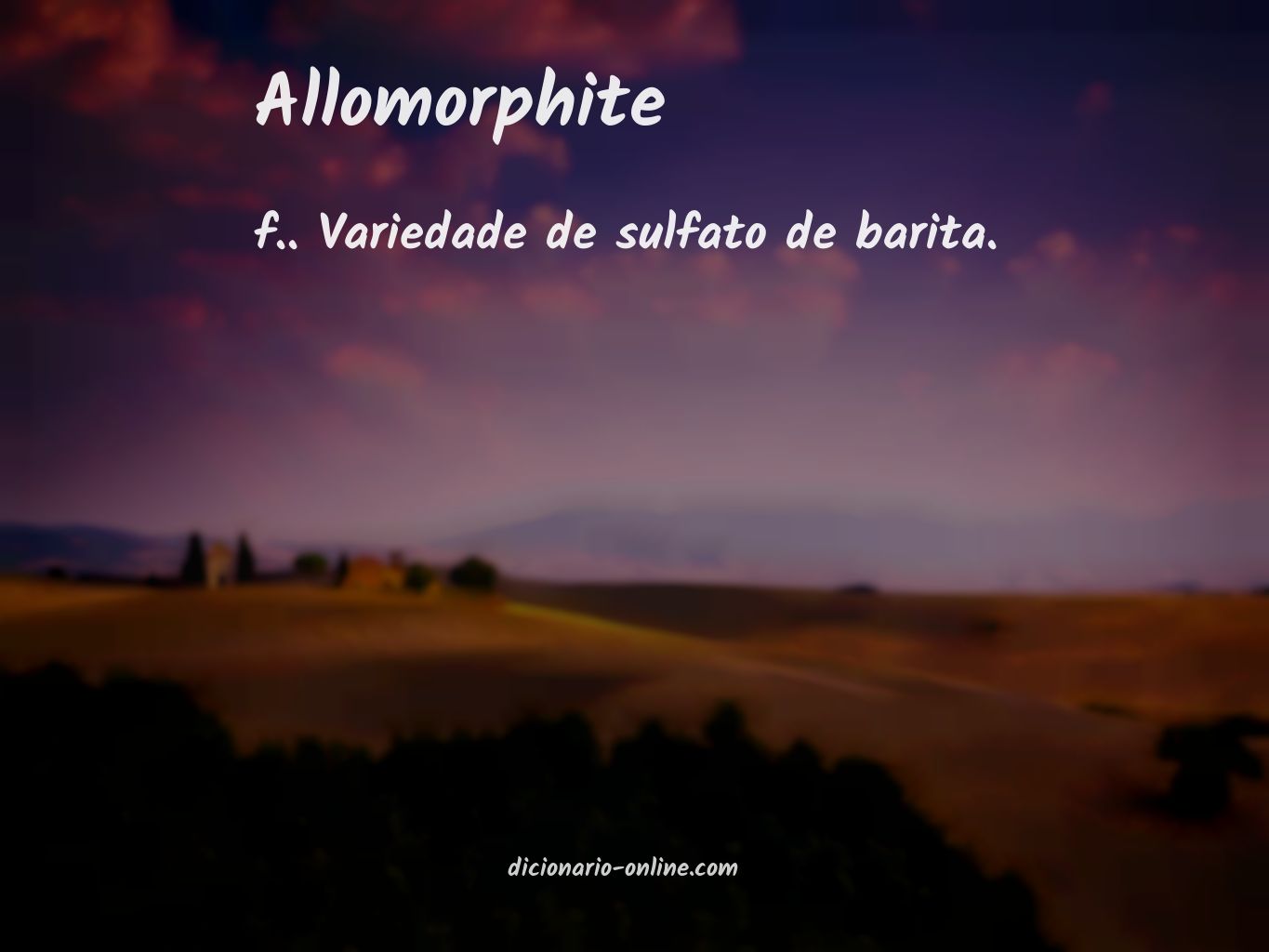Significado de allomorphite