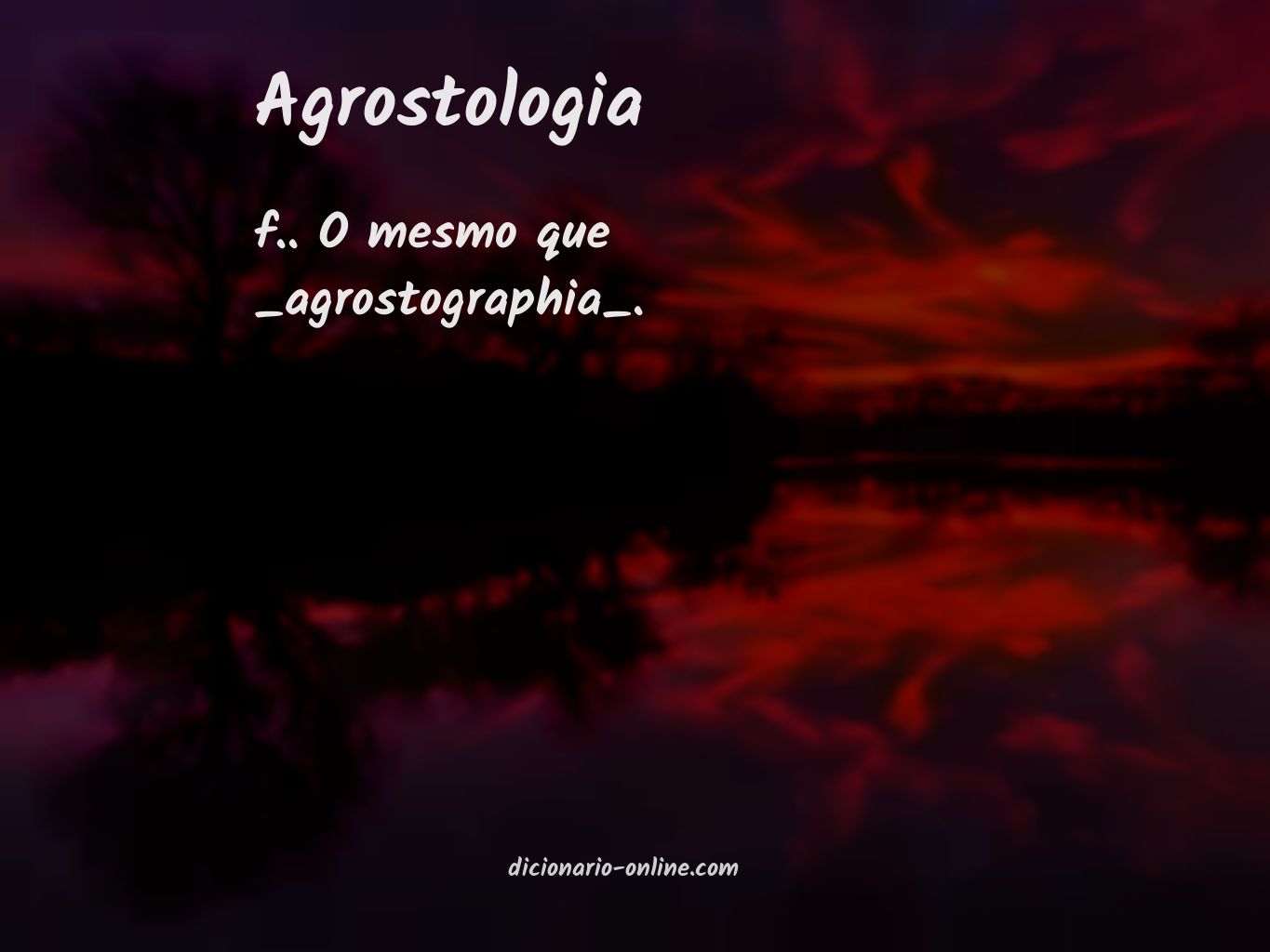 Significado de agrostologia