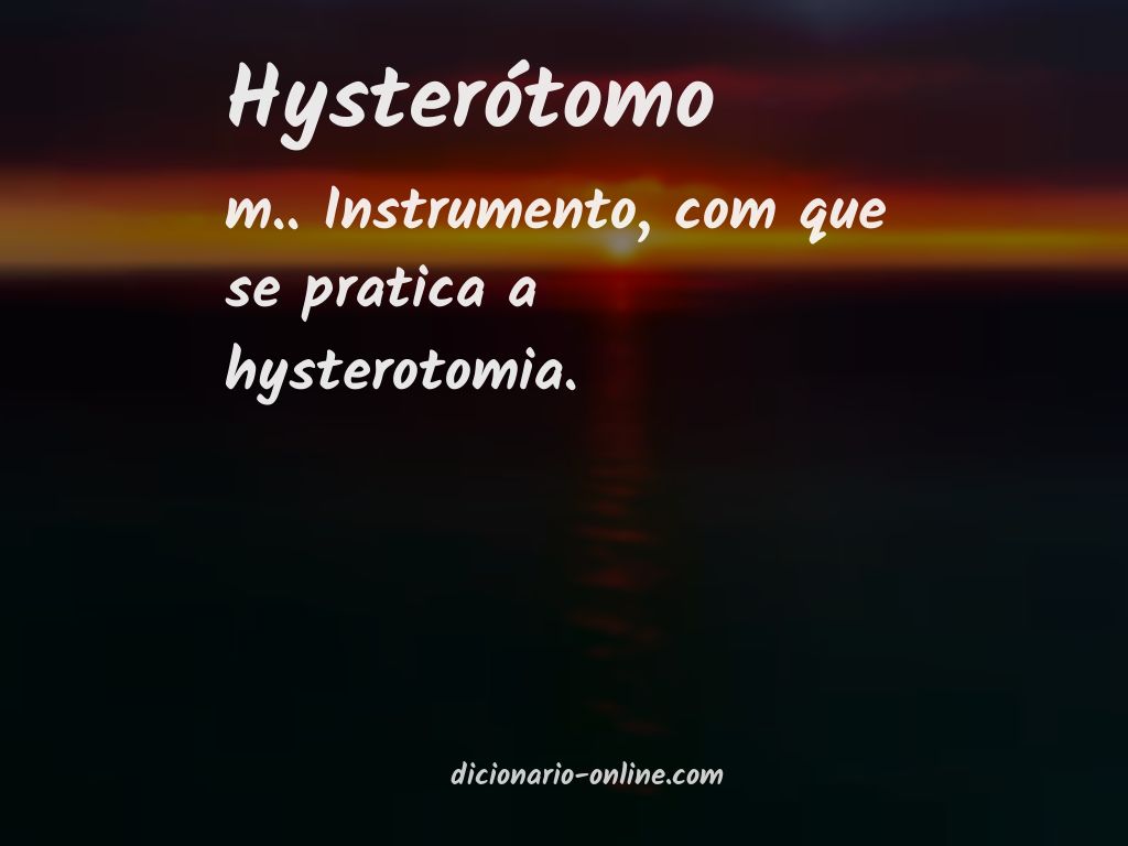 Significado de hysterótomo
