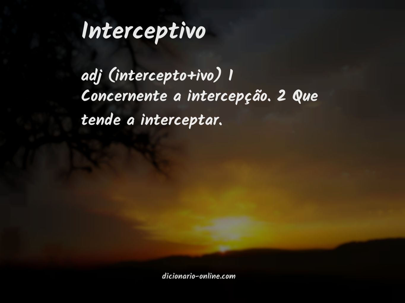 Significado de interceptivo