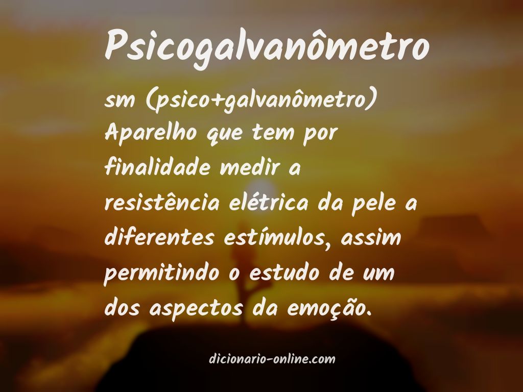 Significado de psicogalvanômetro