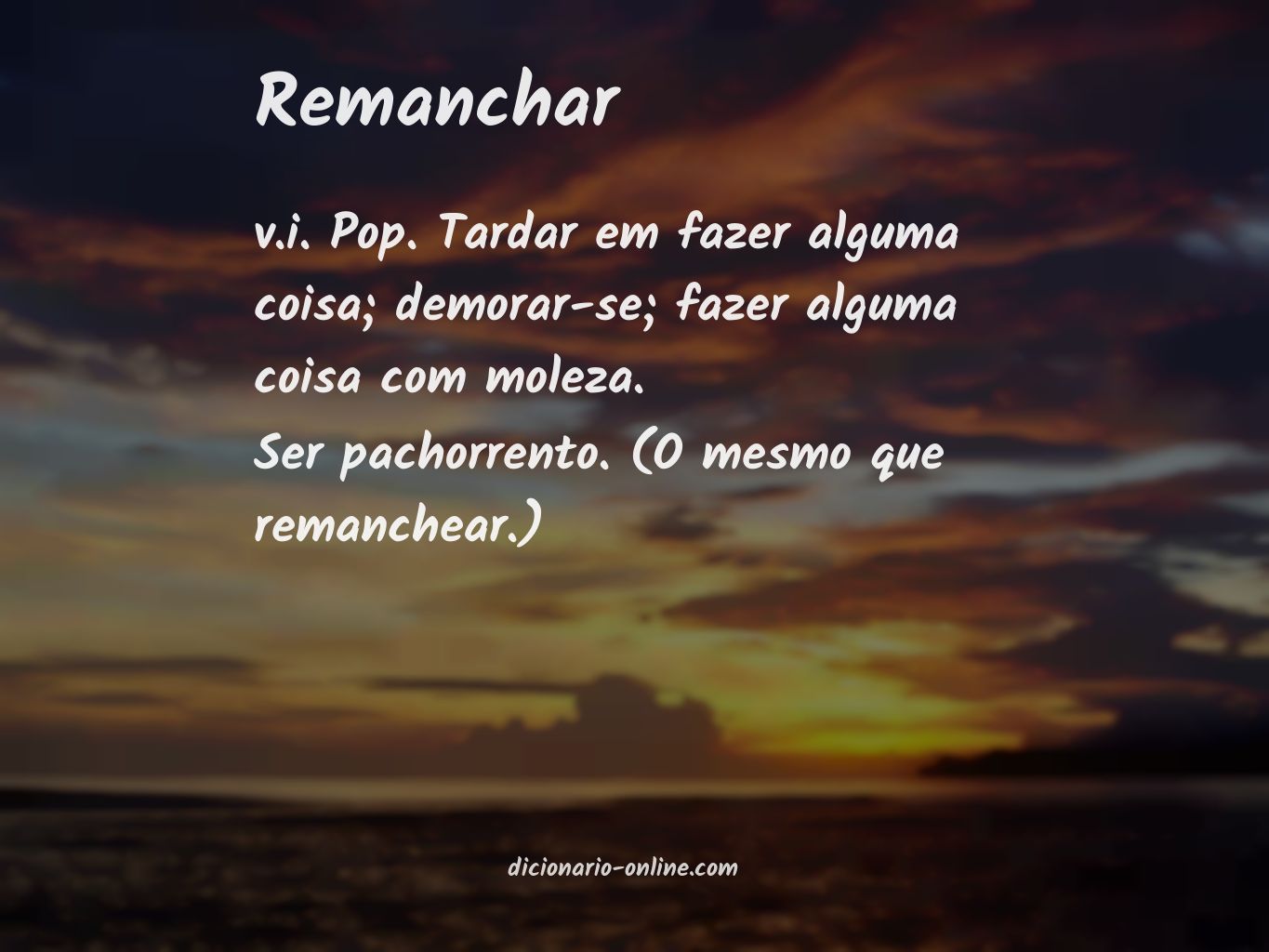 Significado de remanchar