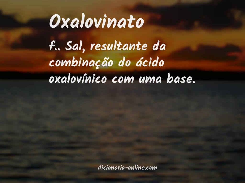 Significado de oxalovinato