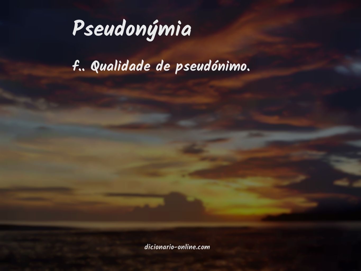 Significado de pseudonýmia