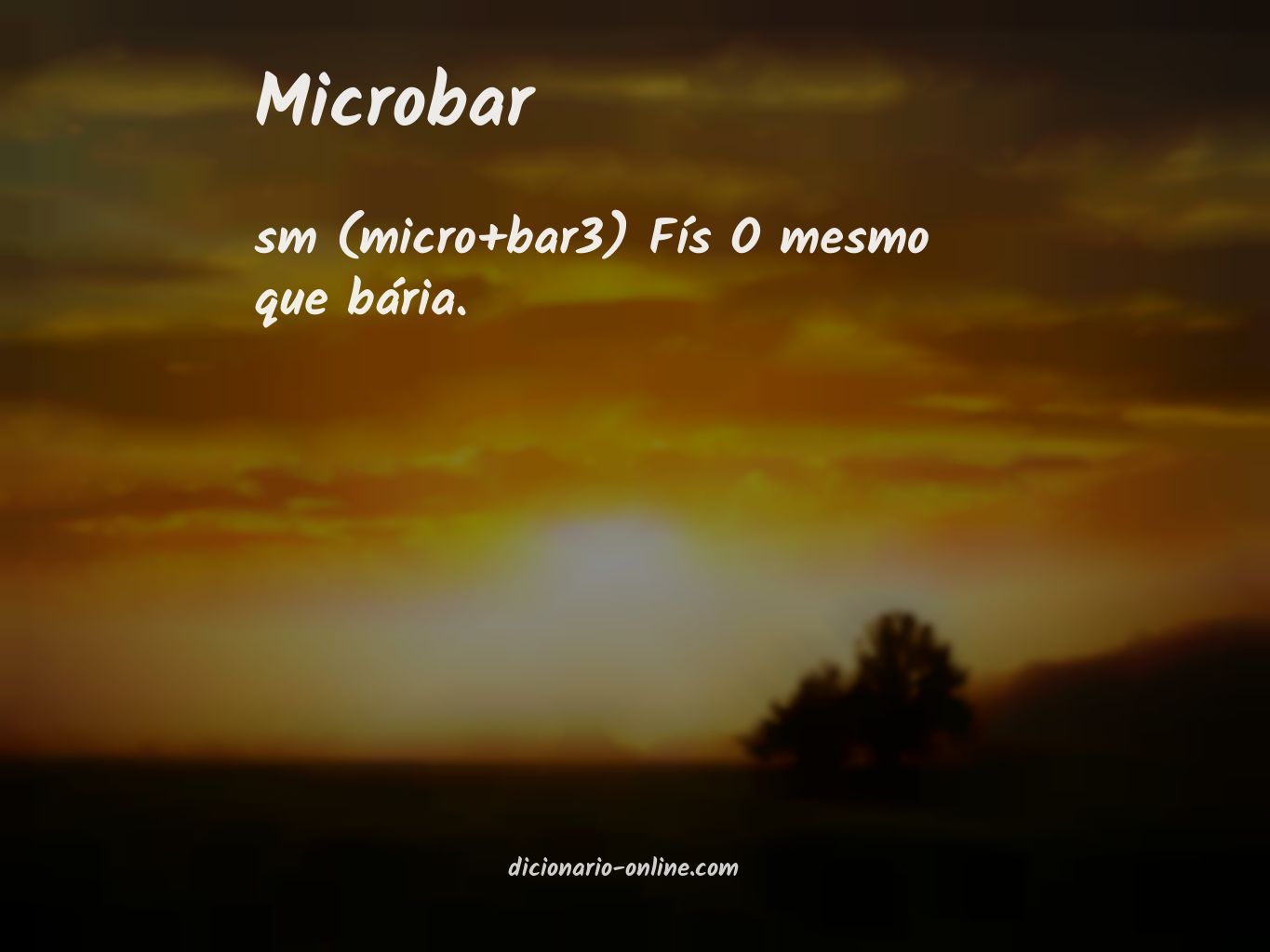 Significado de microbar