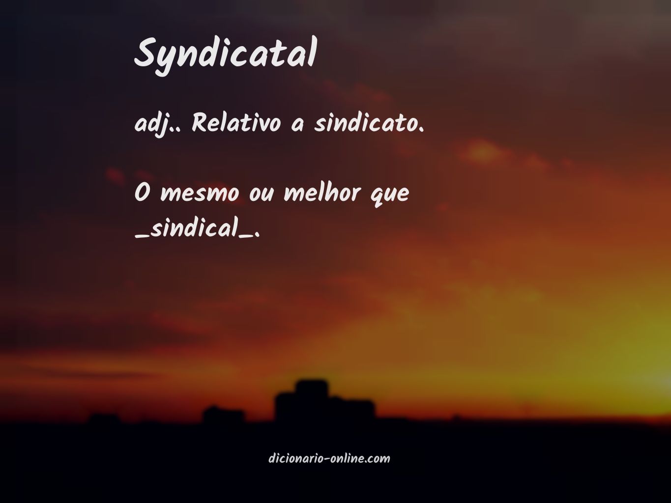 Significado de syndicatal