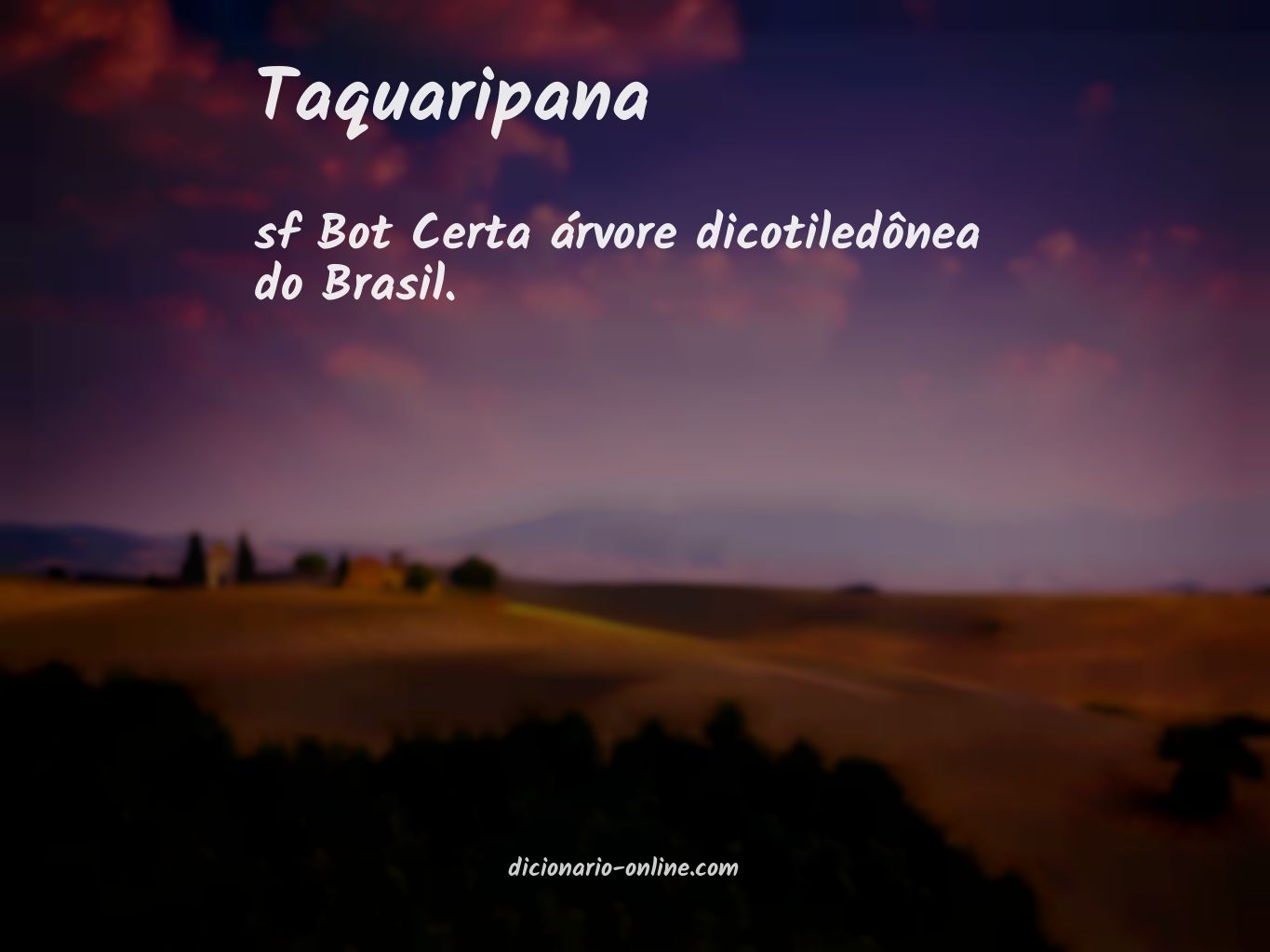 Significado de taquaripana