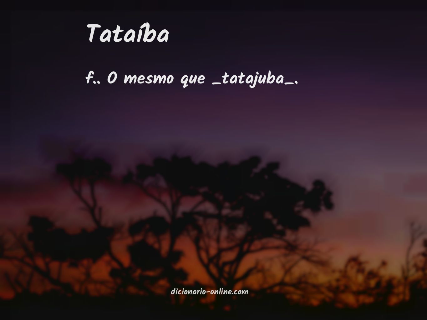 Significado de tataíba