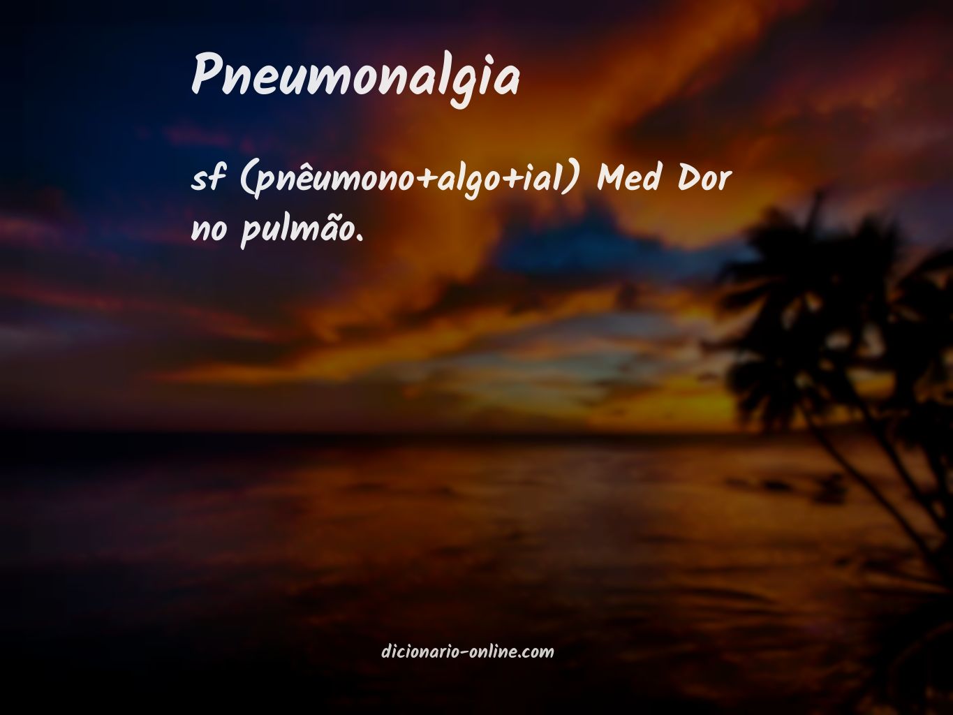 Significado de pneumonalgia
