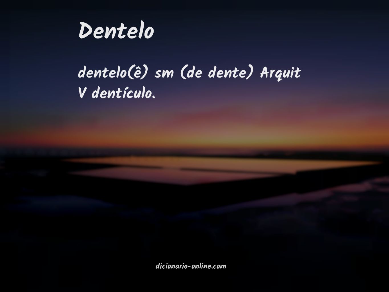 Significado de dentelo