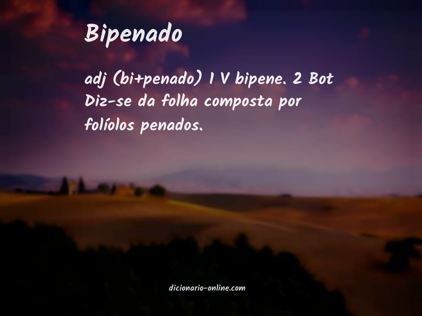 Significado de bipenado