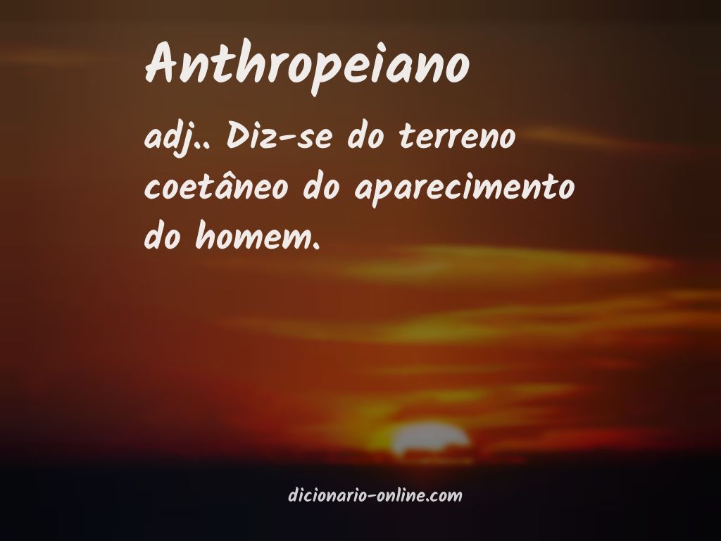 Significado de anthropeiano