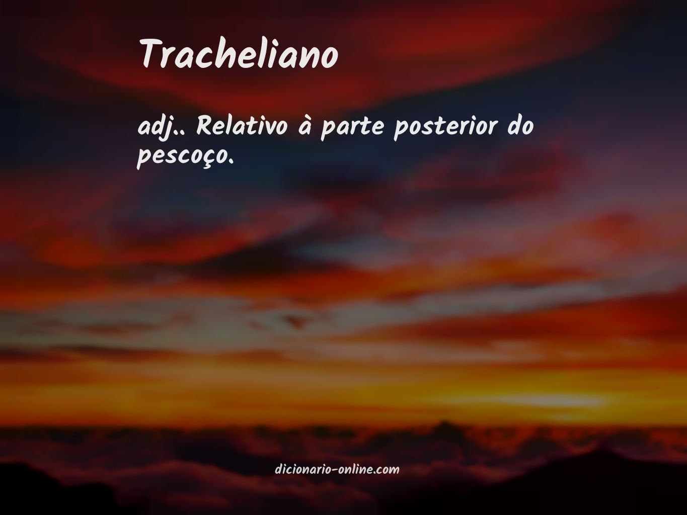 Significado de tracheliano