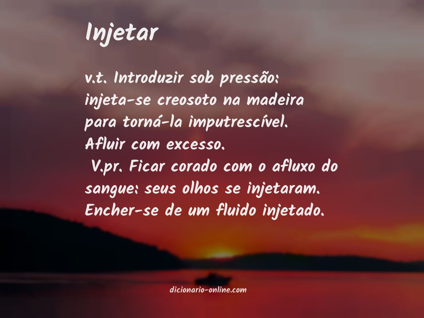 Significado de injetar