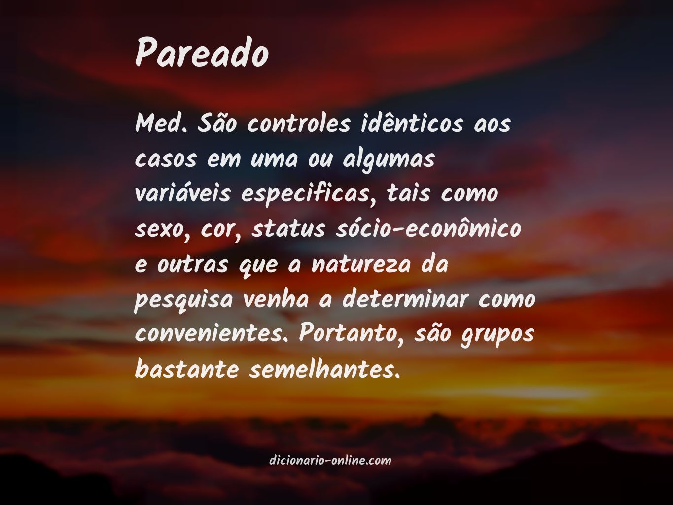 Significado de pareado