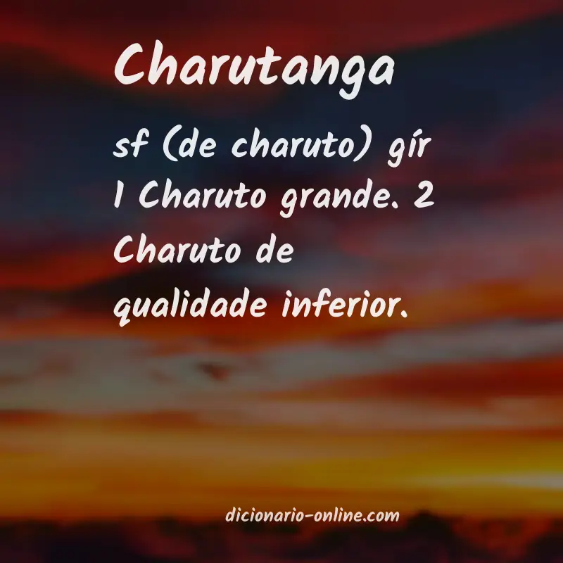 Significado de charutanga