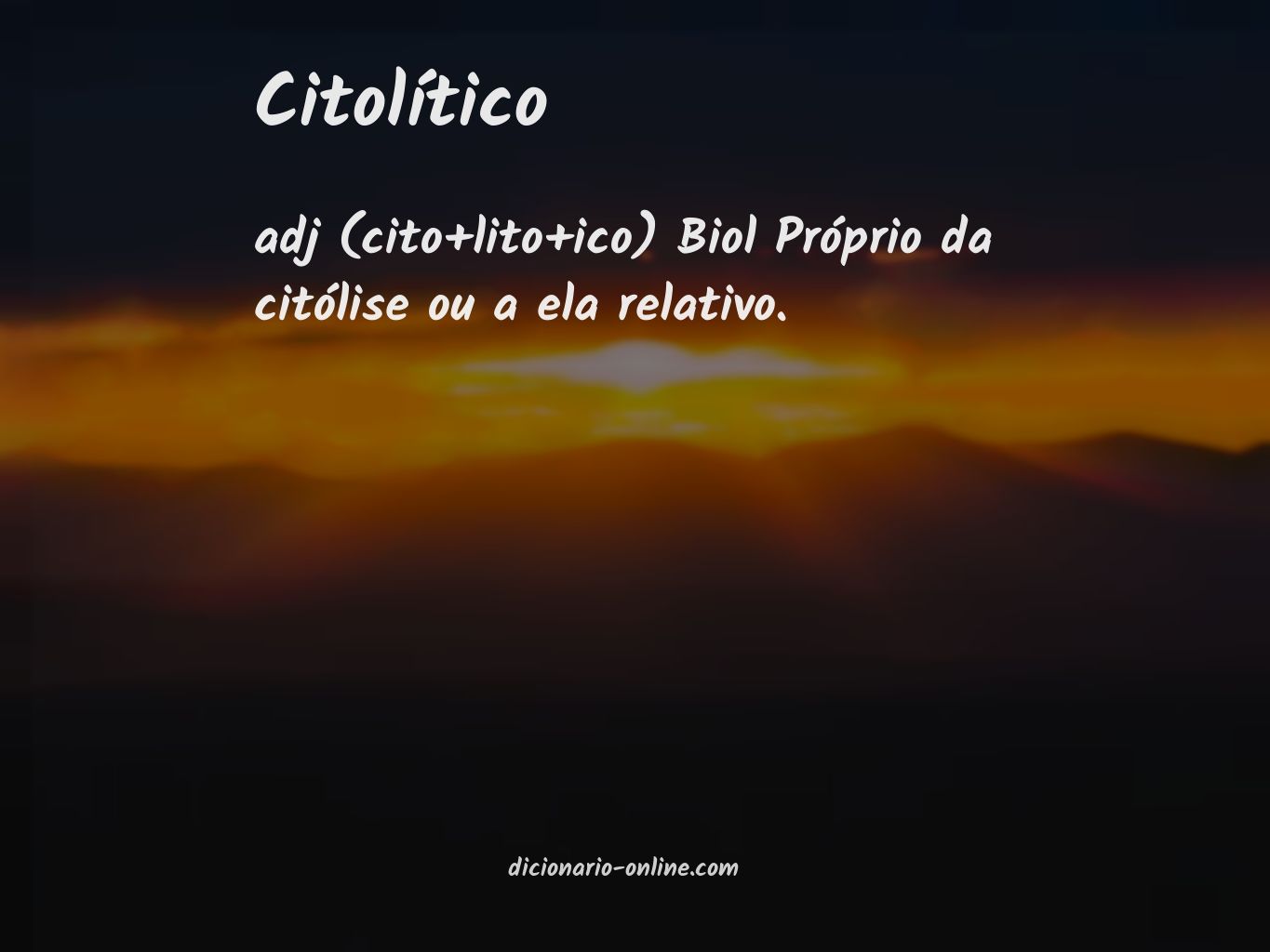 Significado de citolítico