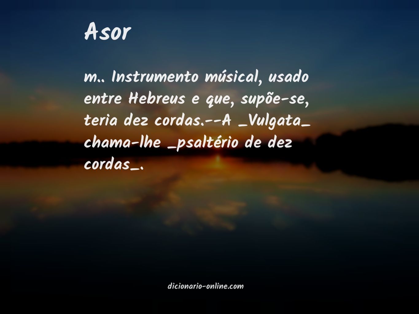 Significado de asor