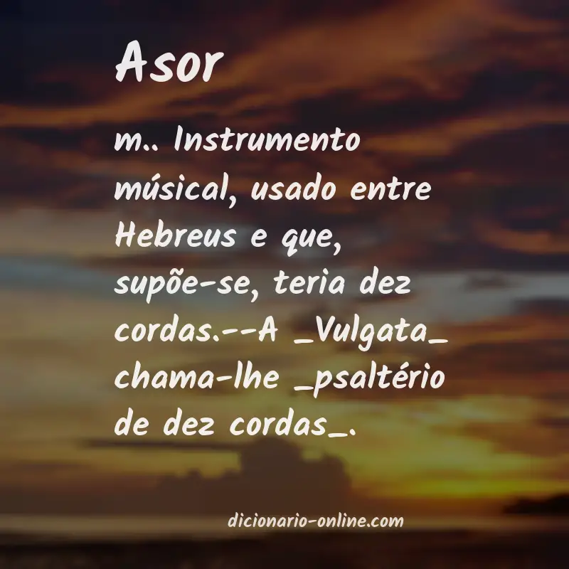 Significado de asor
