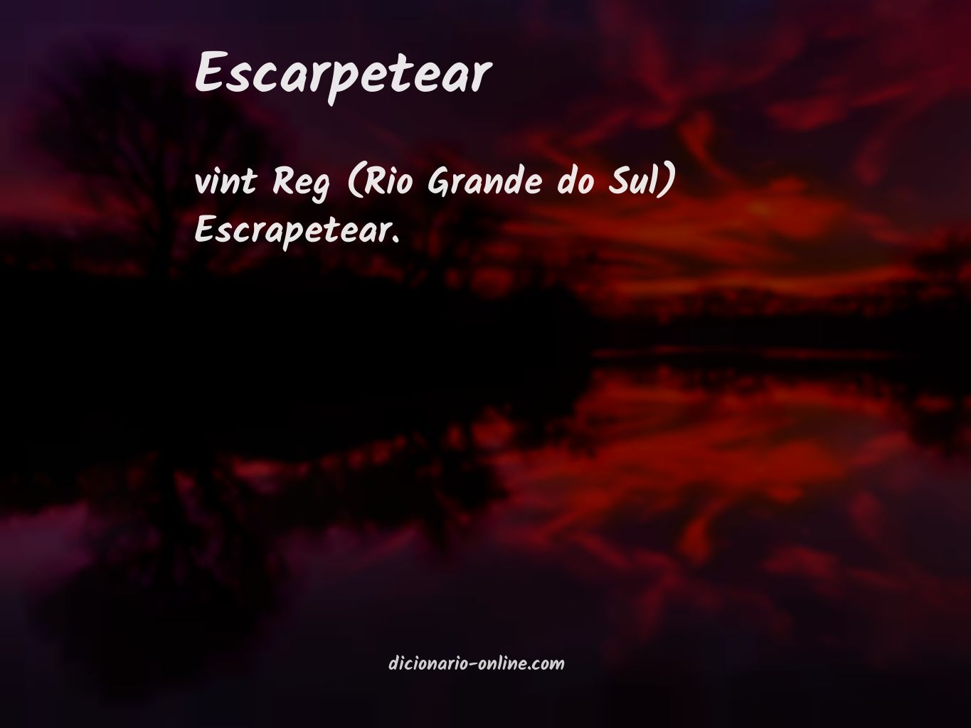 Significado de escarpetear