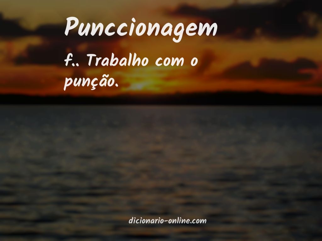 Significado de punccionagem